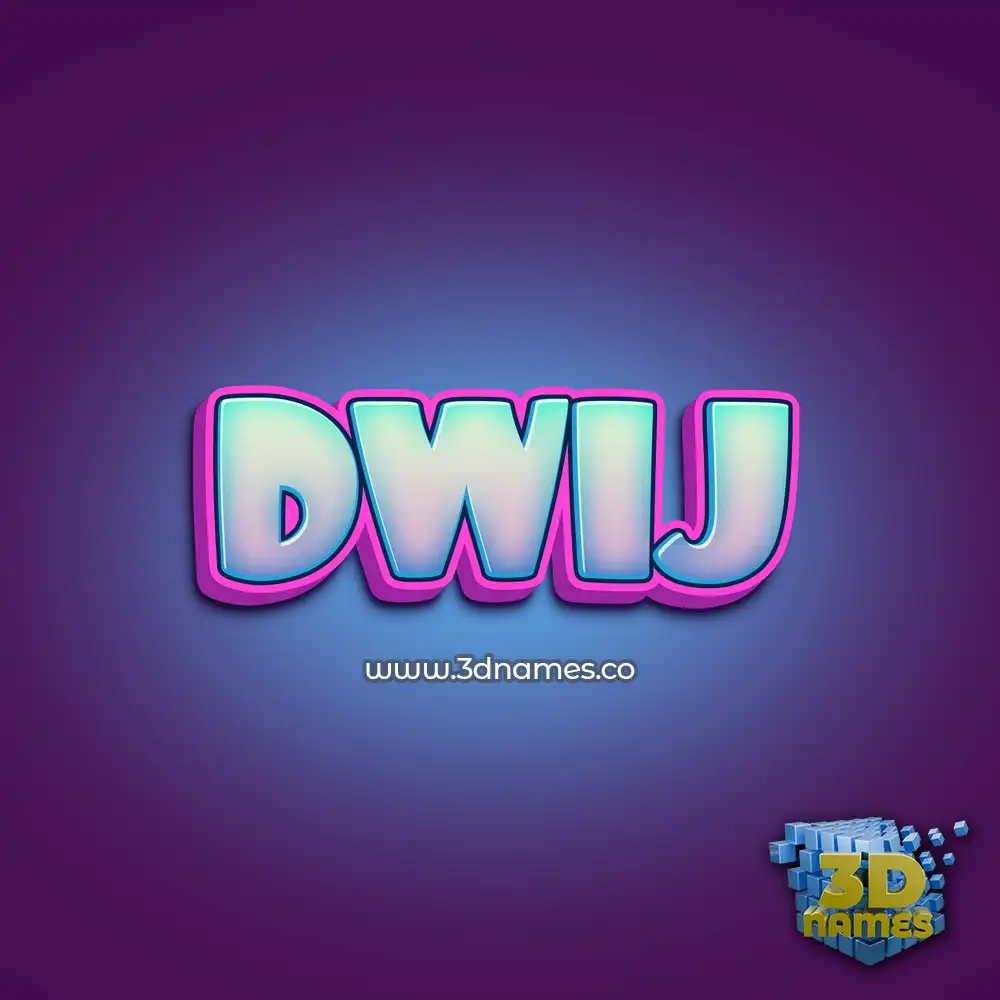 dwij in Phat Purple style - 3D name wallpaper