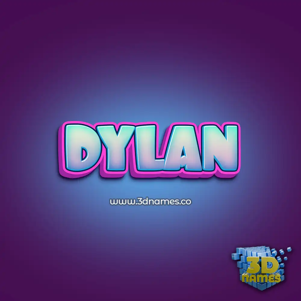 dylan in Phat Purple style - 3D name wallpaper