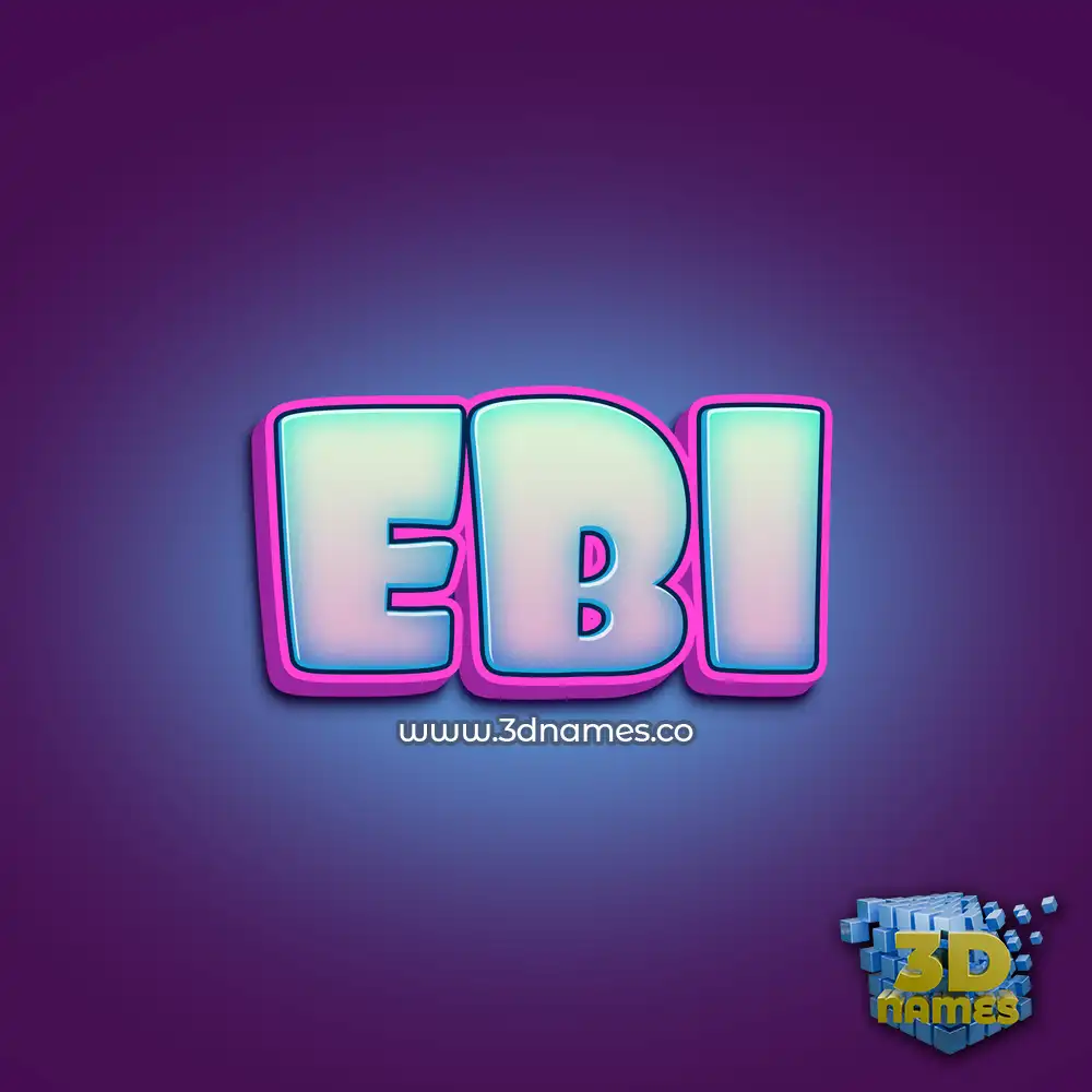 ebi in Phat Purple style - 3D name wallpaper