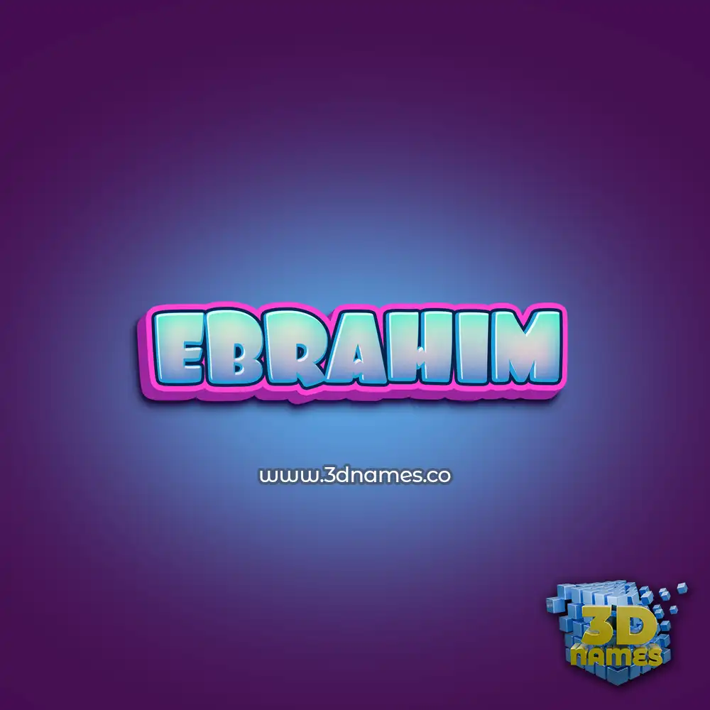 ebrahim in Phat Purple style - 3D name wallpaper