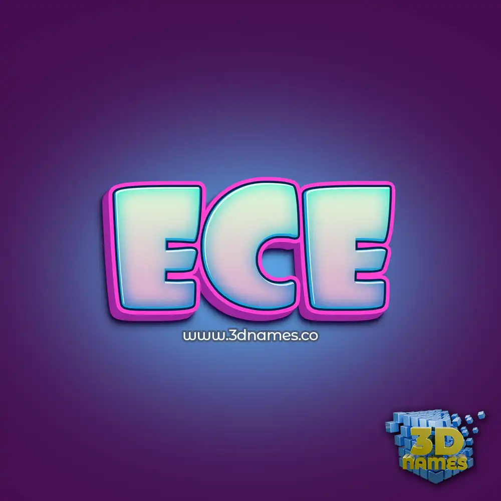 ece in Phat Purple style - 3D name wallpaper