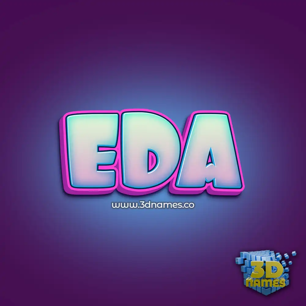 eda in Phat Purple style - 3D name wallpaper
