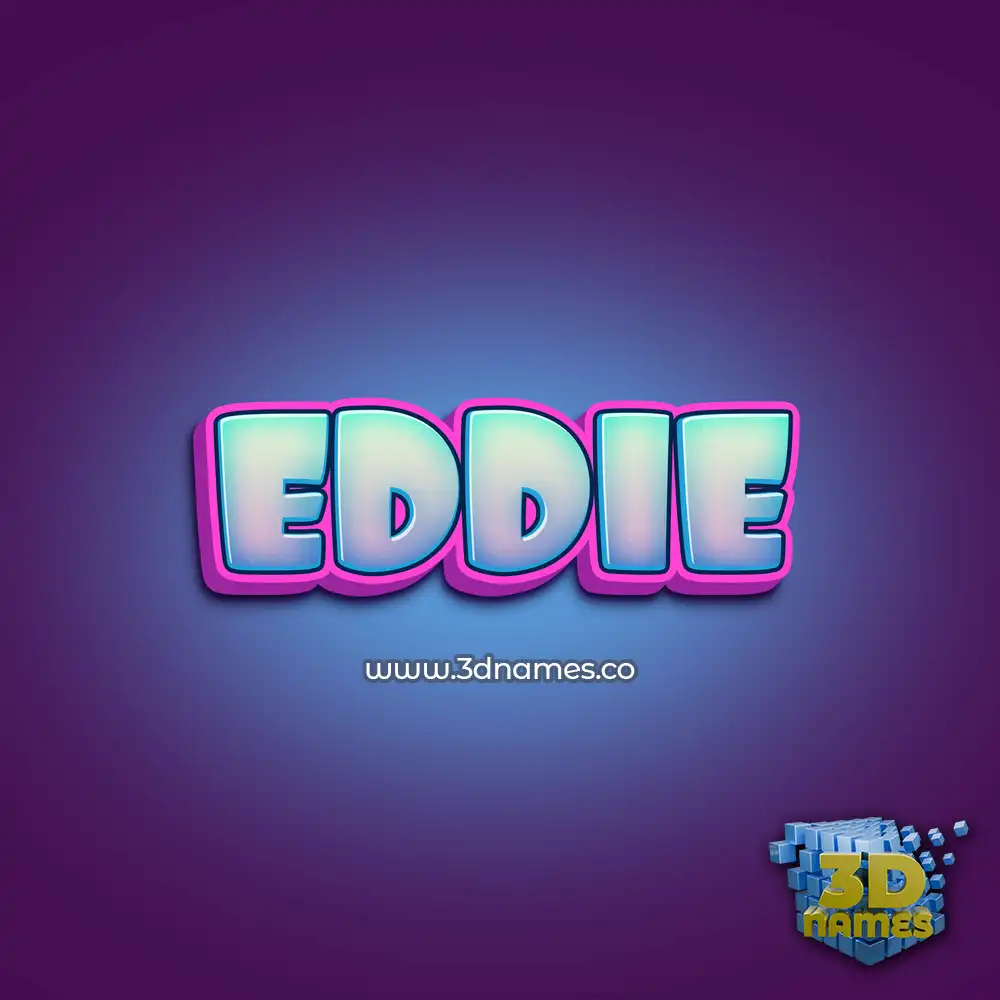 eddie in Phat Purple style - 3D name wallpaper