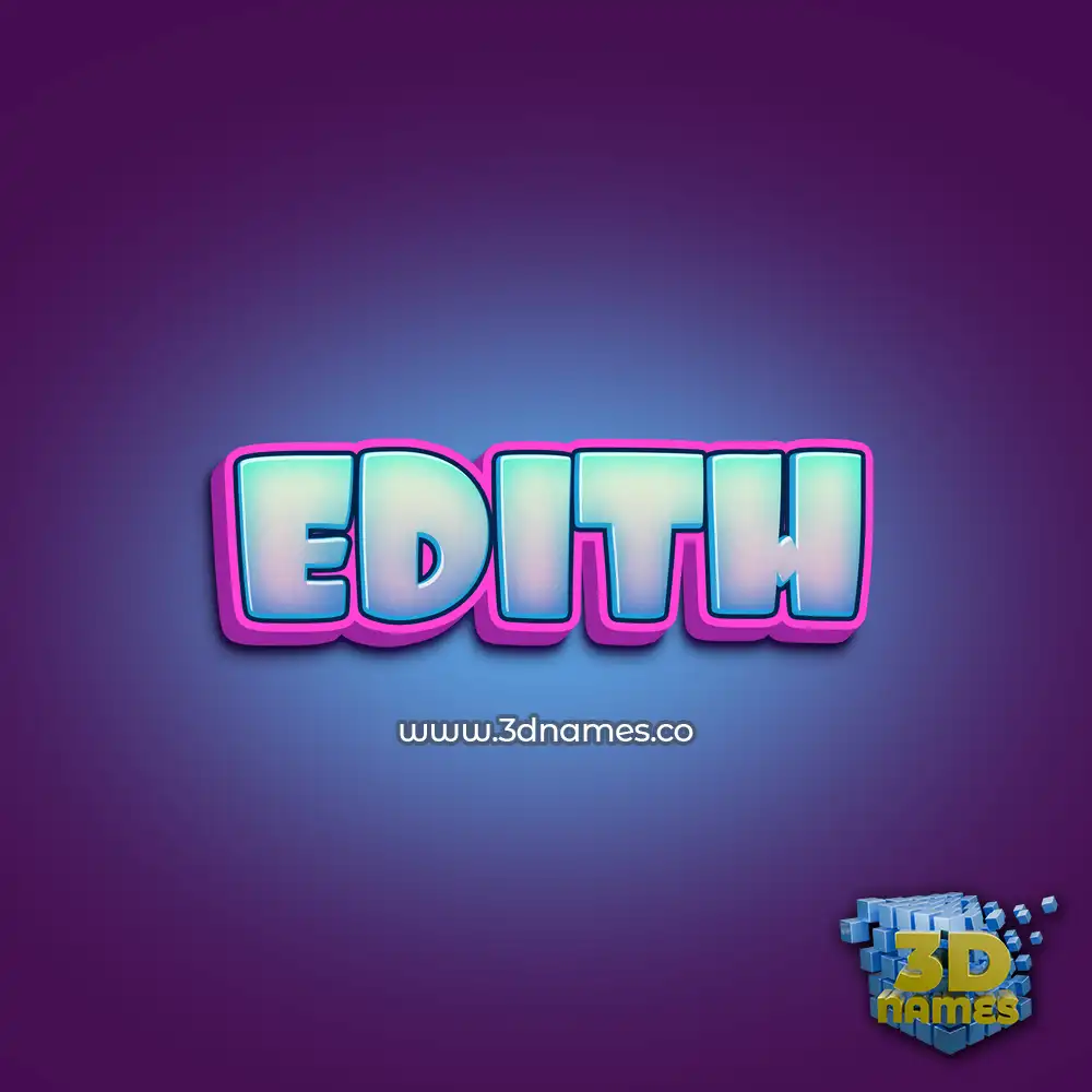 edith in Phat Purple style - 3D name wallpaper