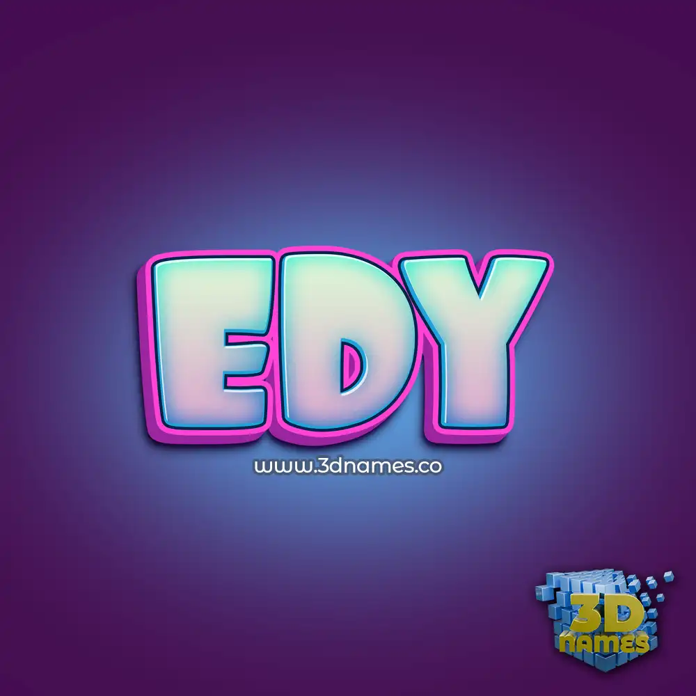 edy in Phat Purple style - 3D name wallpaper