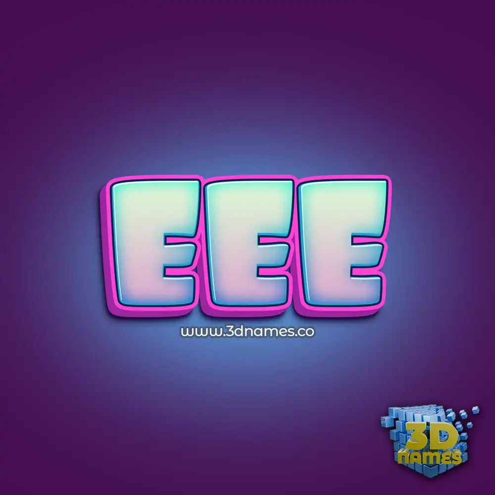 eee in Phat Purple style - 3D name wallpaper