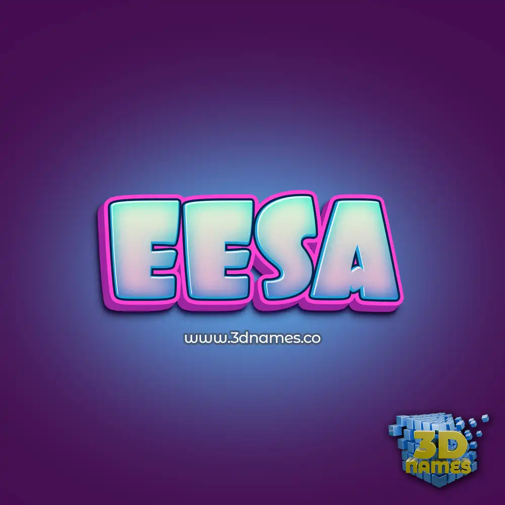 eesa in Phat Purple style - 3D name wallpaper