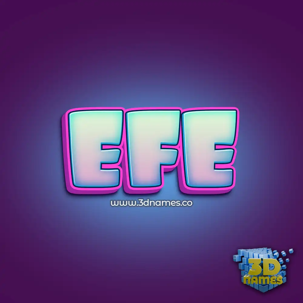 efe in Phat Purple style - 3D name wallpaper