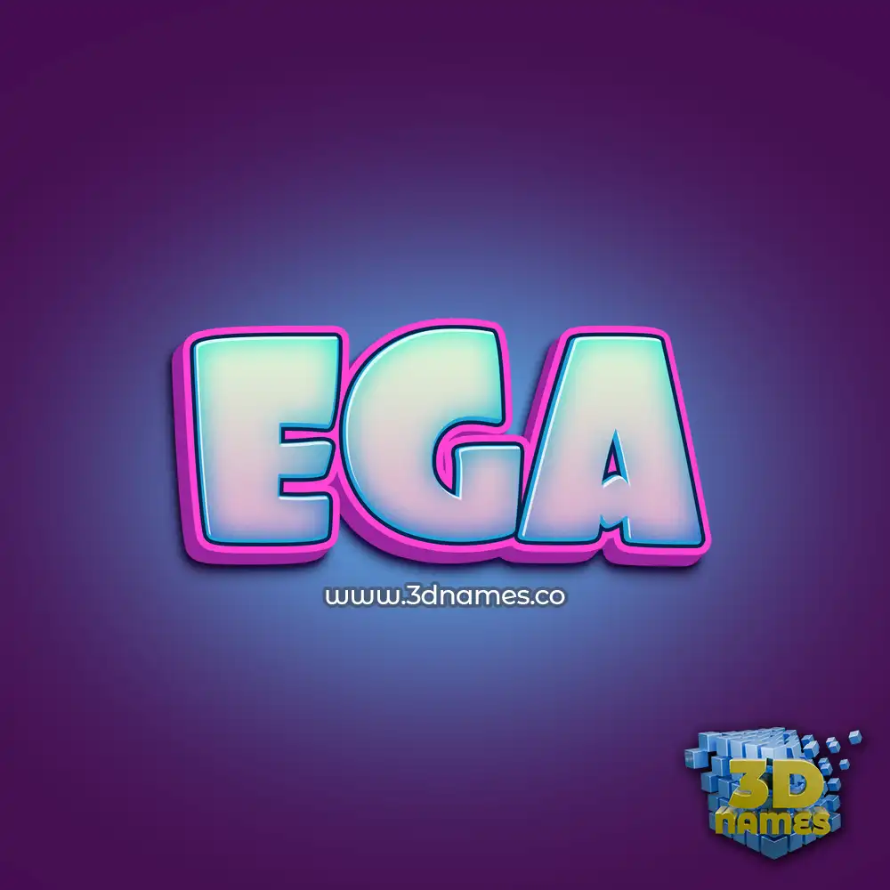 ega in Phat Purple style - 3D name wallpaper