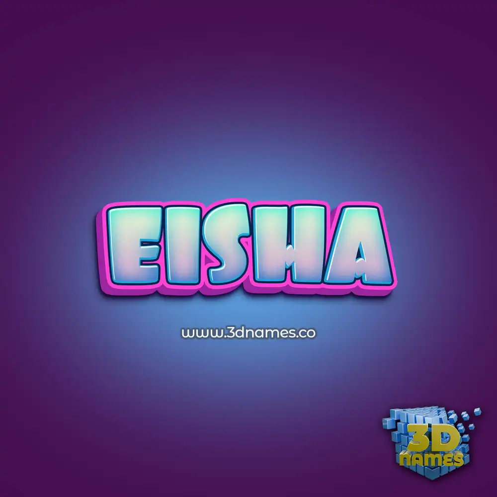 eisha in Phat Purple style - 3D name wallpaper