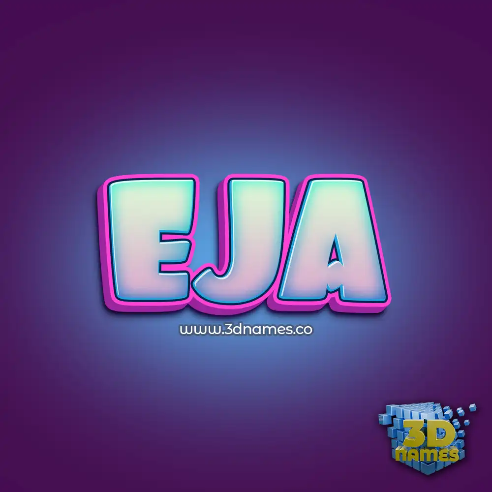 eja in Phat Purple style - 3D name wallpaper