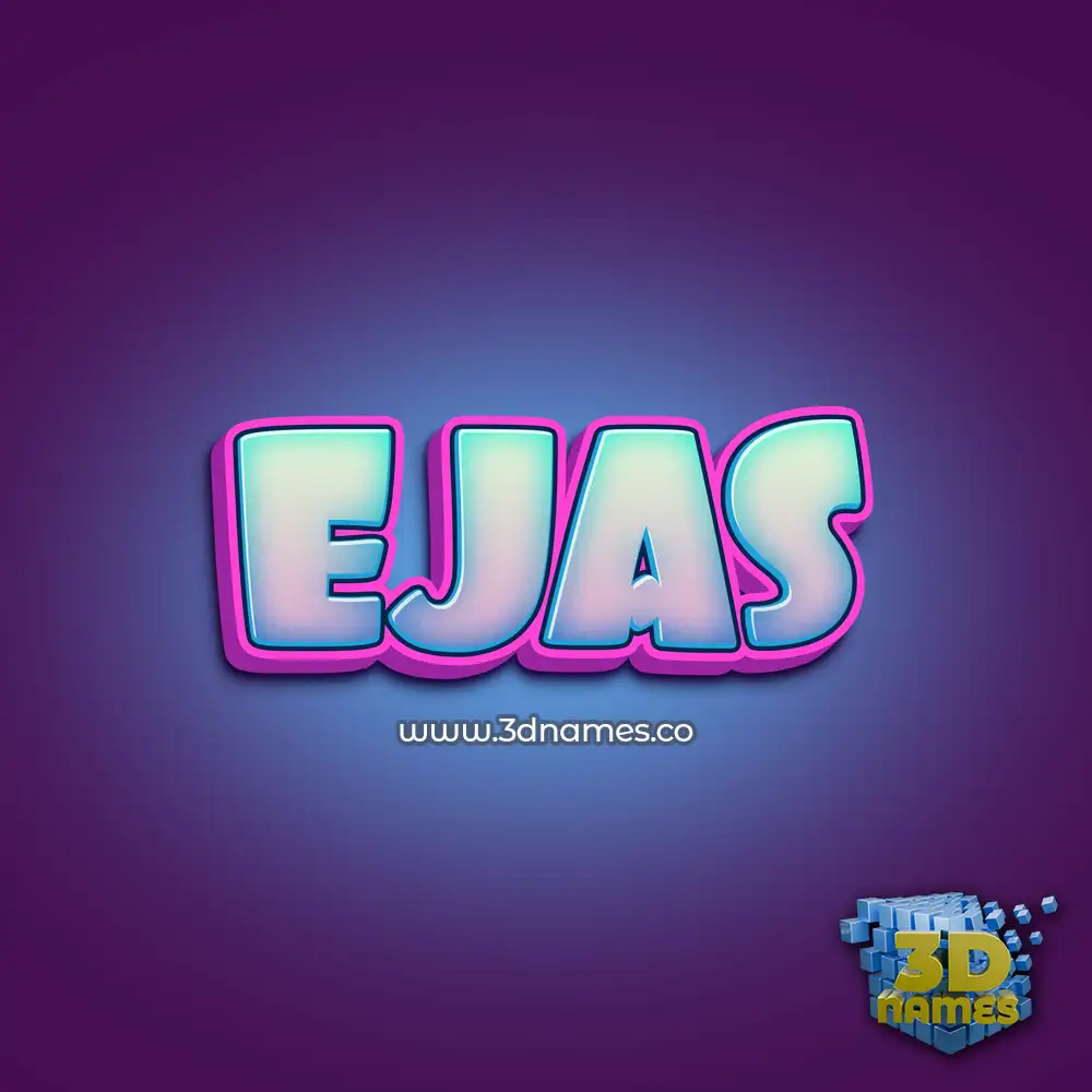 ejas in Phat Purple style - 3D name wallpaper