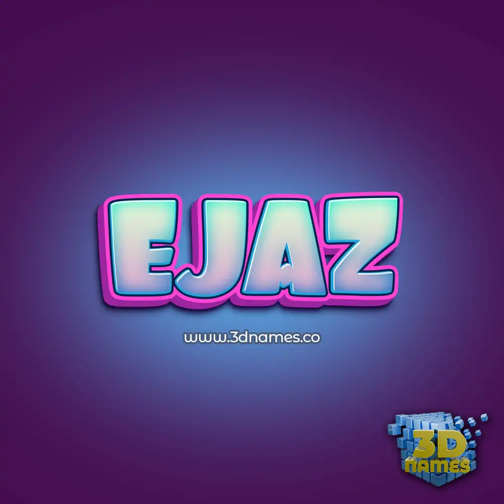 ejaz in Phat Purple style - 3D name wallpaper