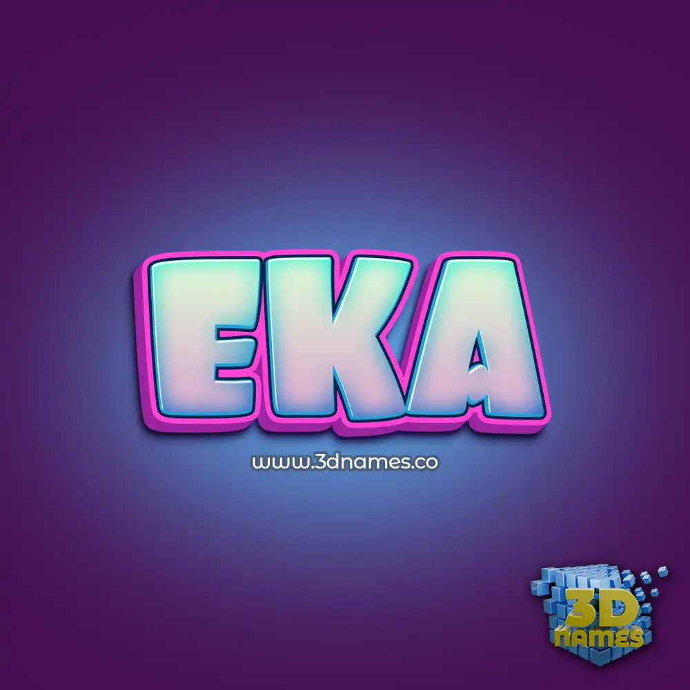eka in Phat Purple style - 3D name wallpaper