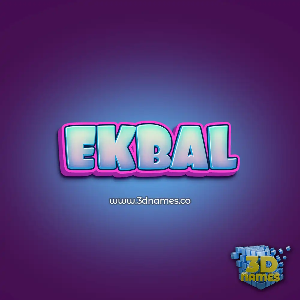 ekbal in Phat Purple style - 3D name wallpaper