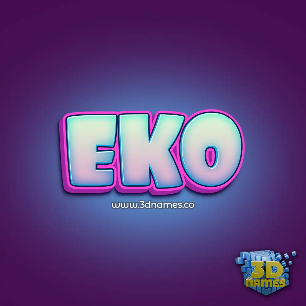 eko in Phat Purple style - 3D name wallpaper