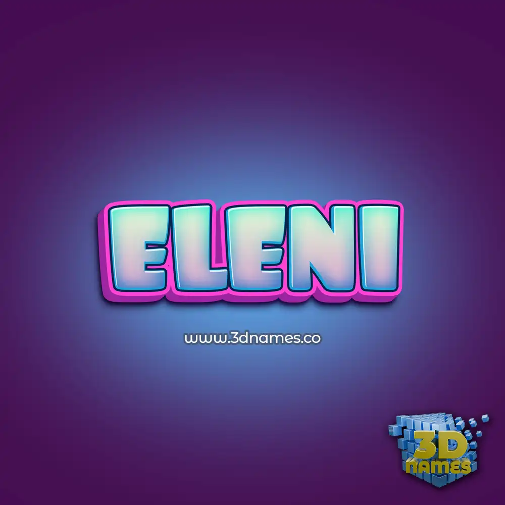 eleni in Phat Purple style - 3D name wallpaper