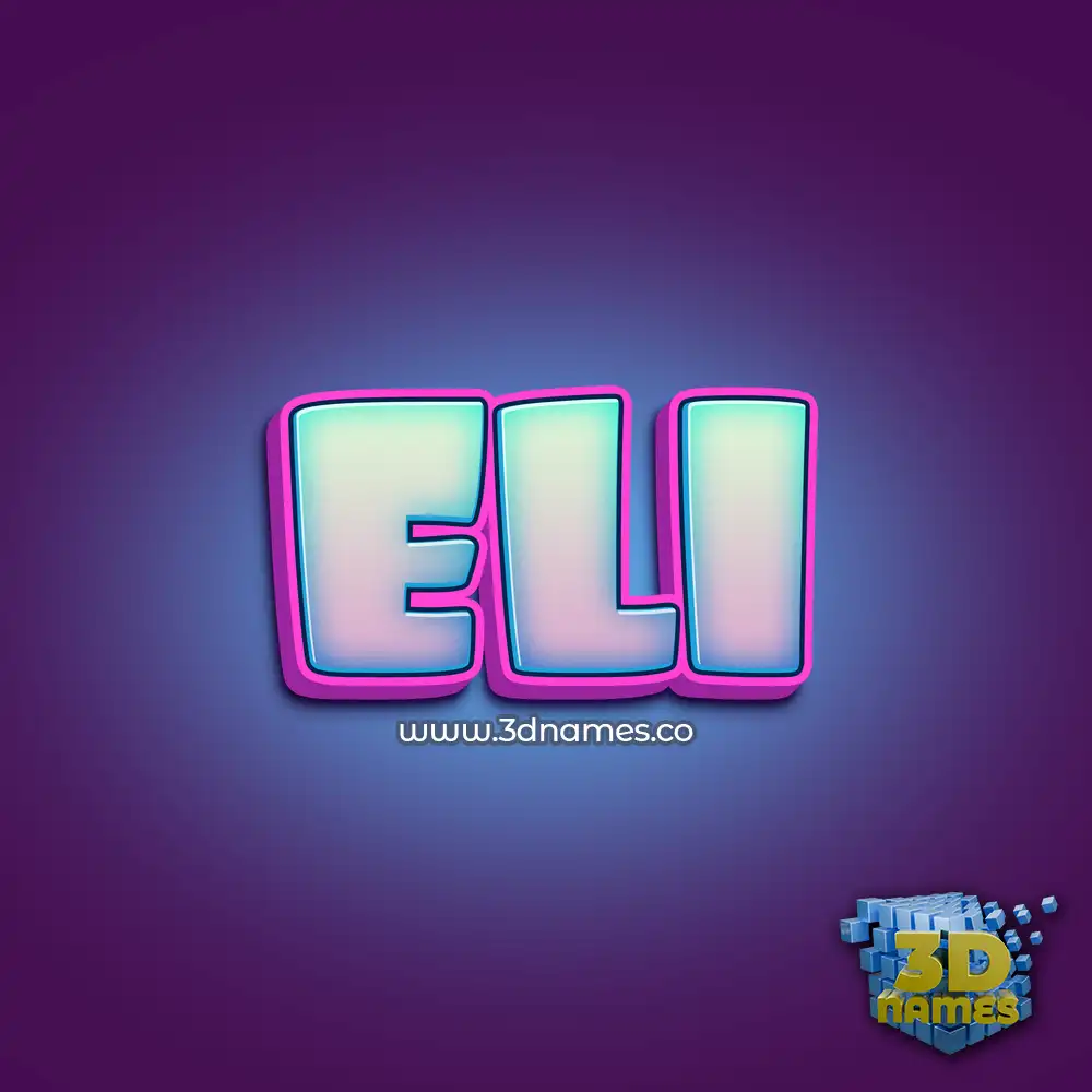 eli in Phat Purple style - 3D name wallpaper
