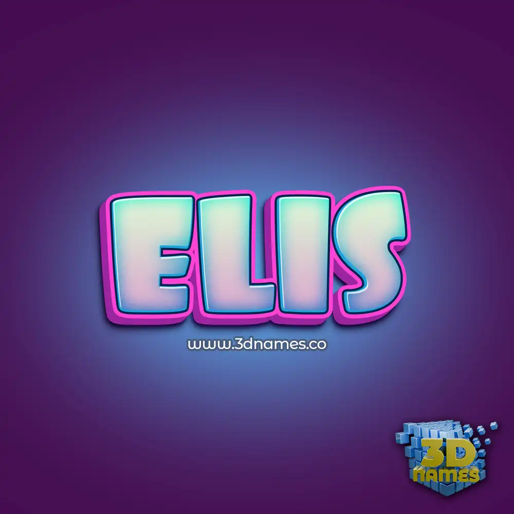 elis in Phat Purple style - 3D name wallpaper