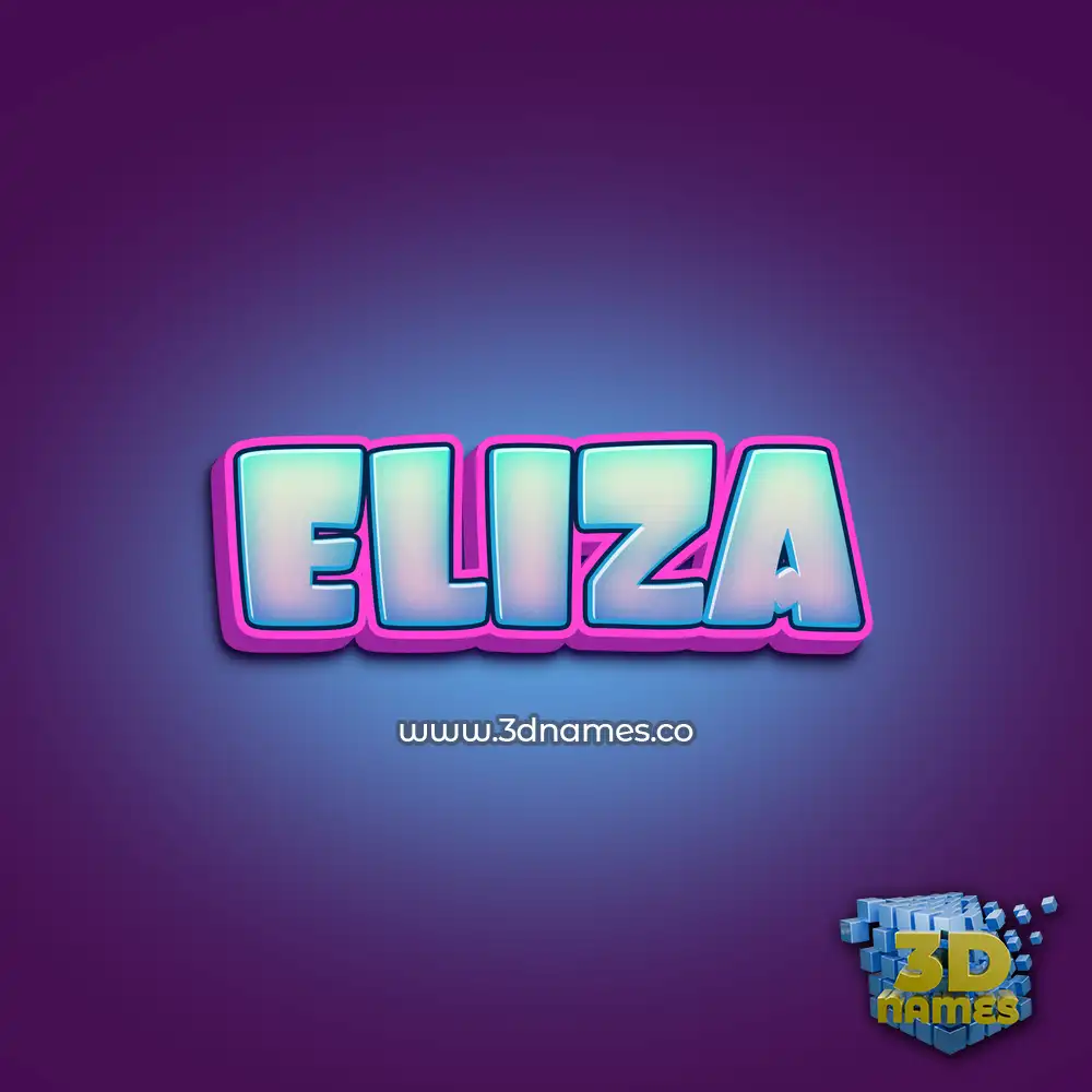 eliza in Phat Purple style - 3D name wallpaper