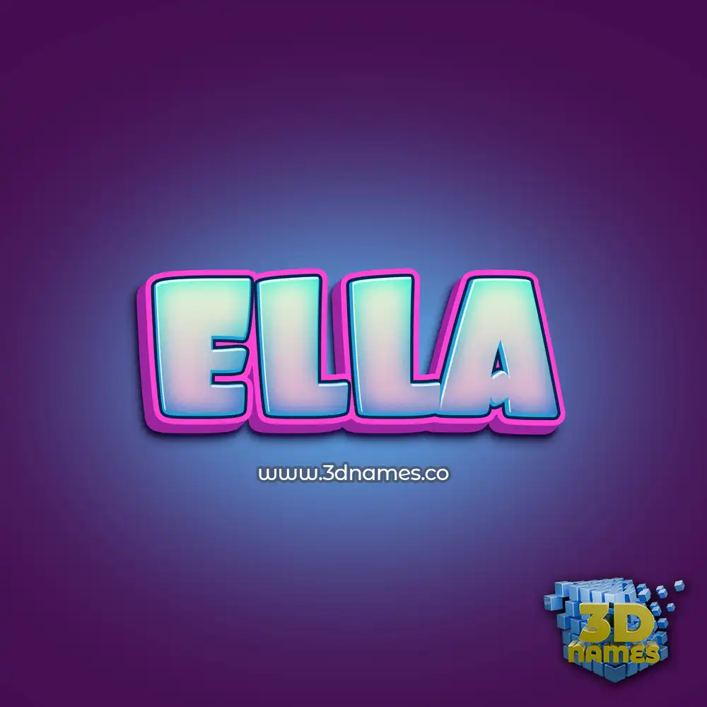 ella in Phat Purple style - 3D name wallpaper