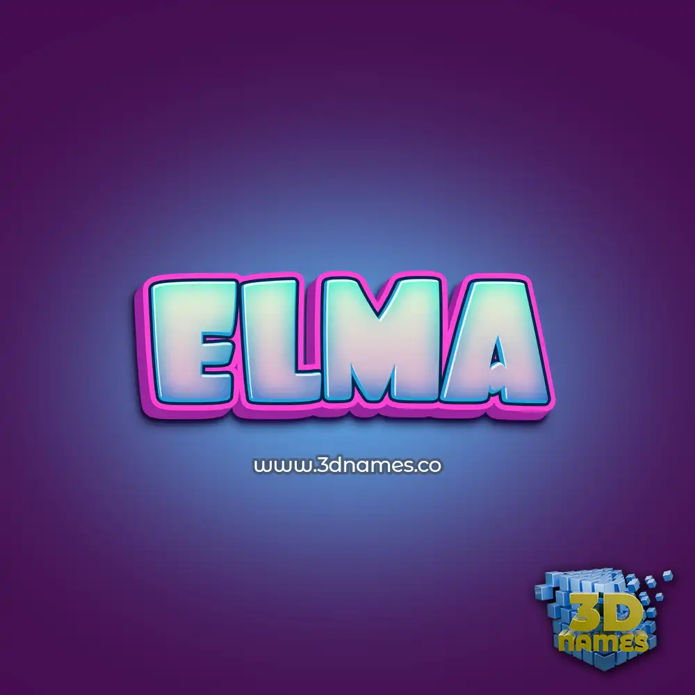 elma in Phat Purple style - 3D name wallpaper