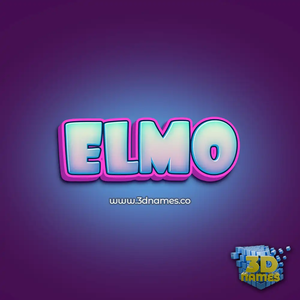elmo in Phat Purple style - 3D name wallpaper