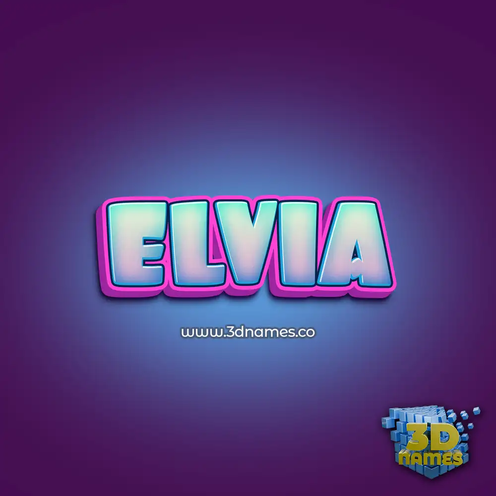 elvia in Phat Purple style - 3D name wallpaper