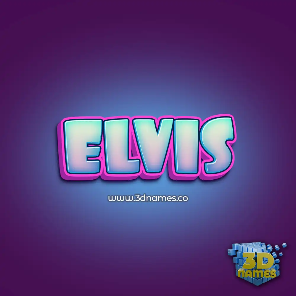 elvis in Phat Purple style - 3D name wallpaper