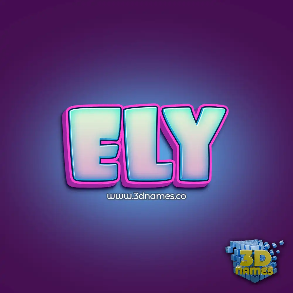 ely in Phat Purple style - 3D name wallpaper