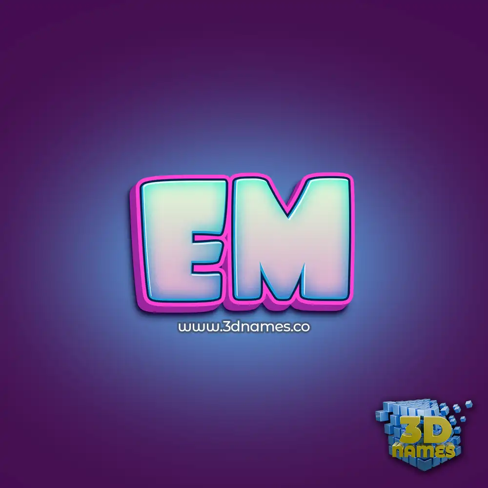 em in Phat Purple style - 3D name wallpaper