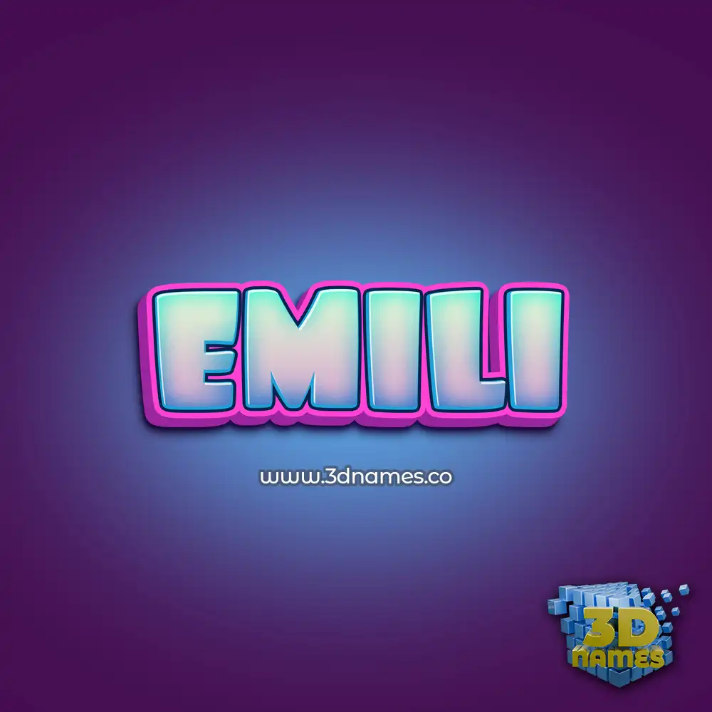 emili in Phat Purple style - 3D name wallpaper