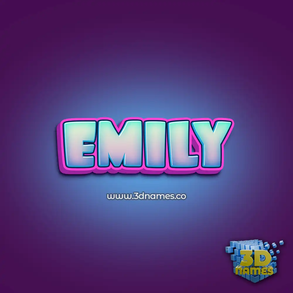 emily in Phat Purple style - 3D name wallpaper