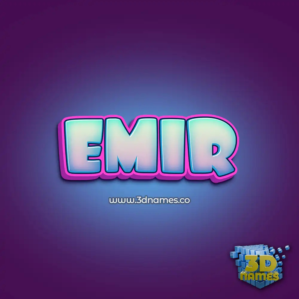 emir in Phat Purple style - 3D name wallpaper