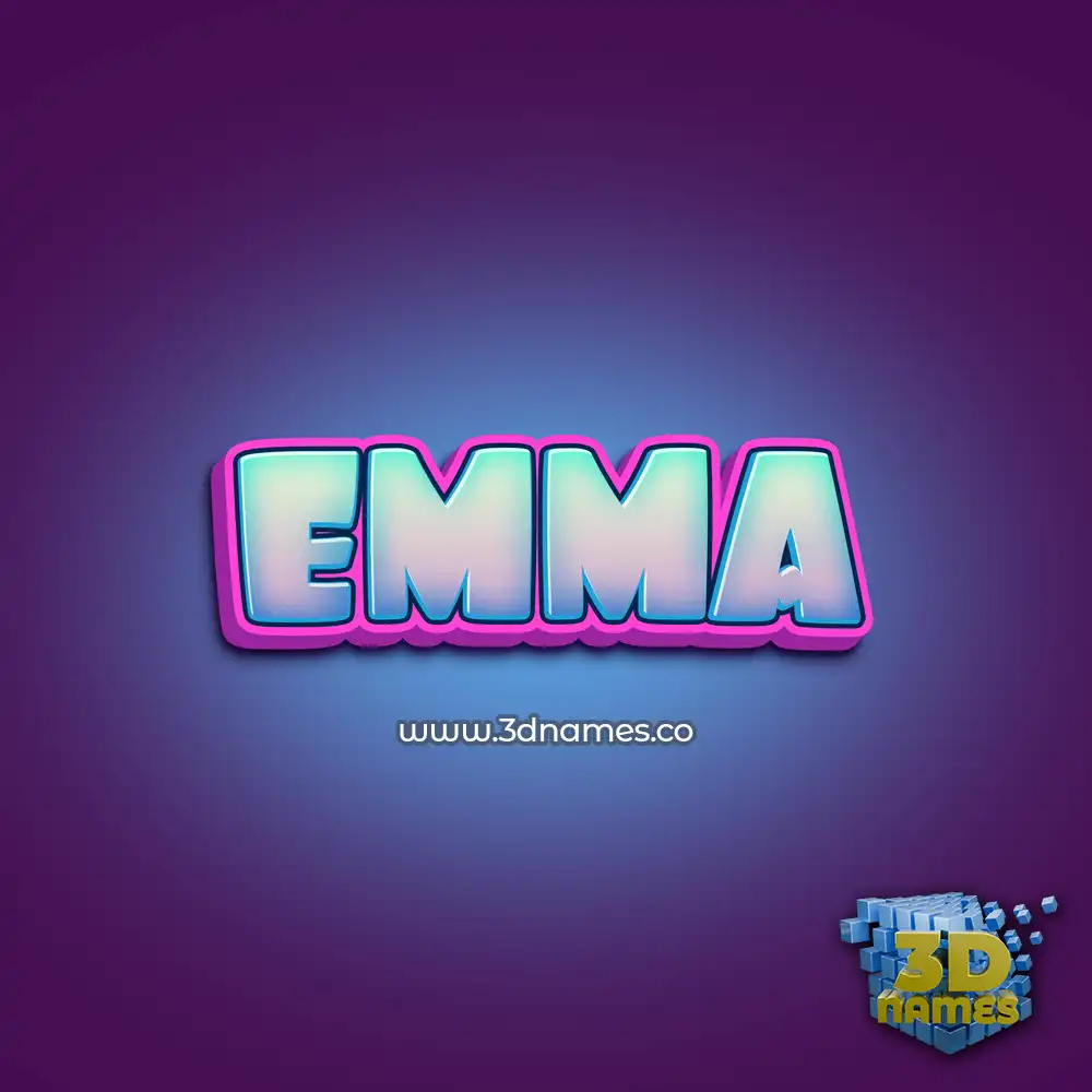 emma in Phat Purple style - 3D name wallpaper