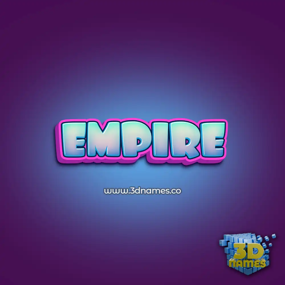 empire in Phat Purple style - 3D name wallpaper