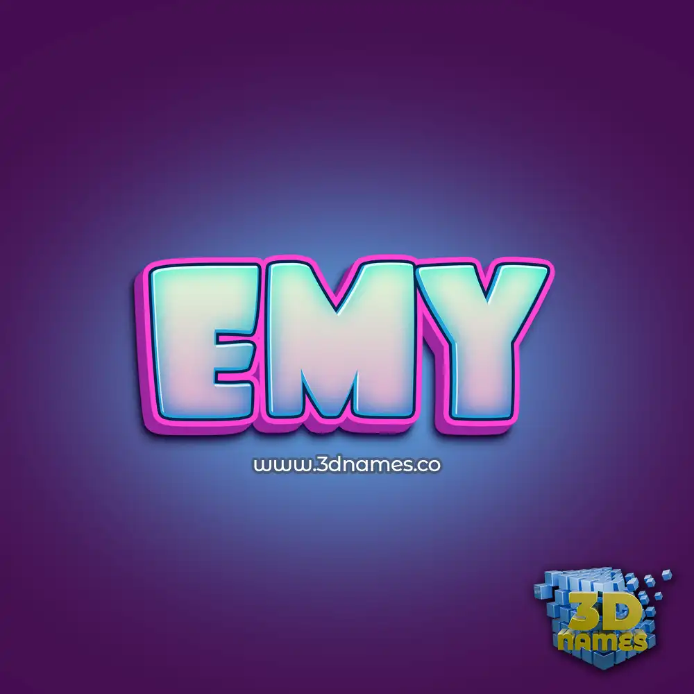emy in Phat Purple style - 3D name wallpaper