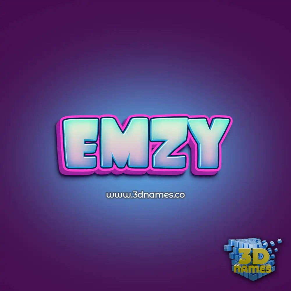 emzy in Phat Purple style - 3D name wallpaper