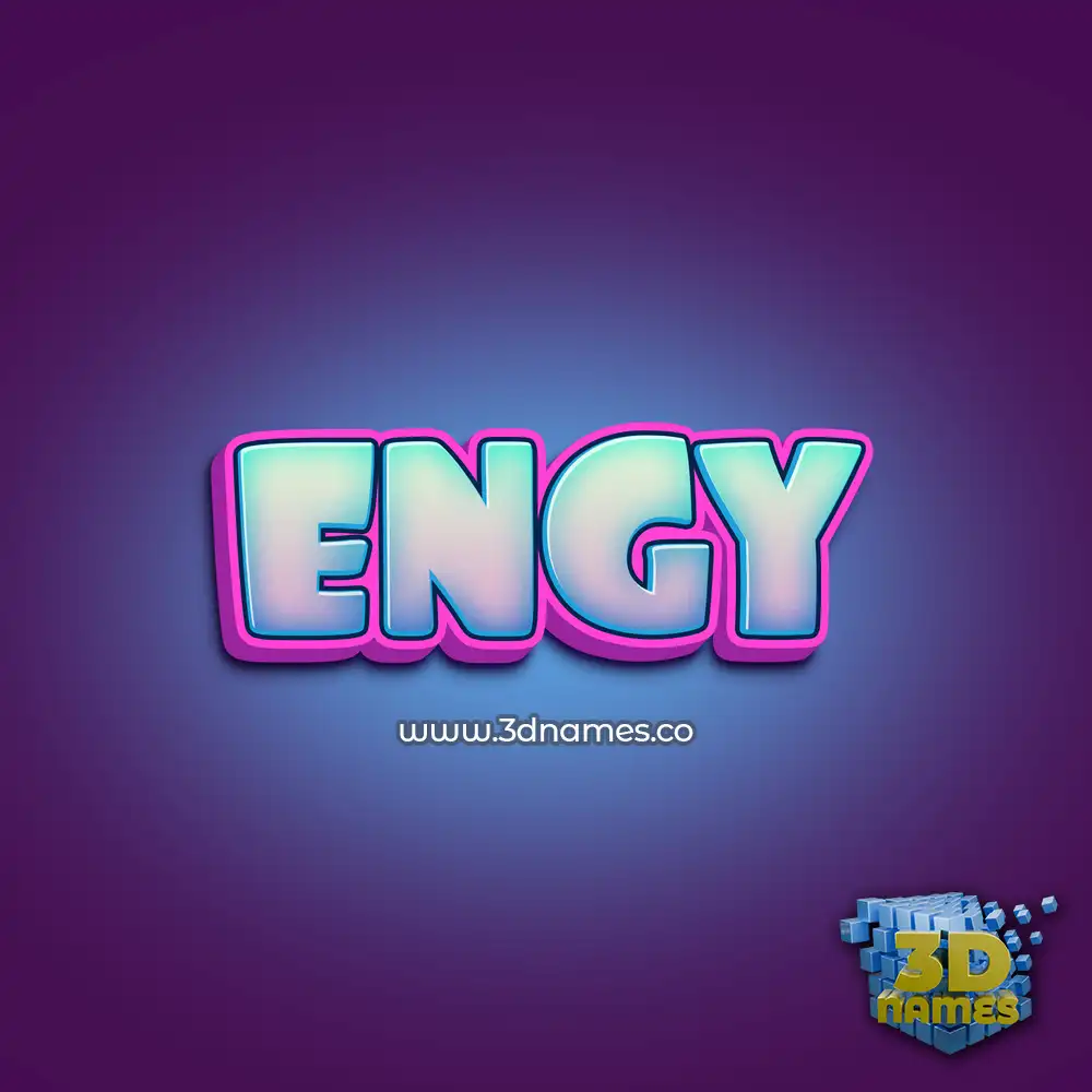 engy in Phat Purple style - 3D name wallpaper