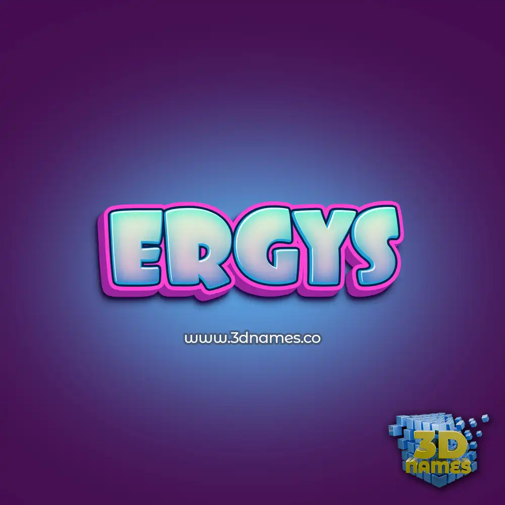 ergys in Phat Purple style - 3D name wallpaper