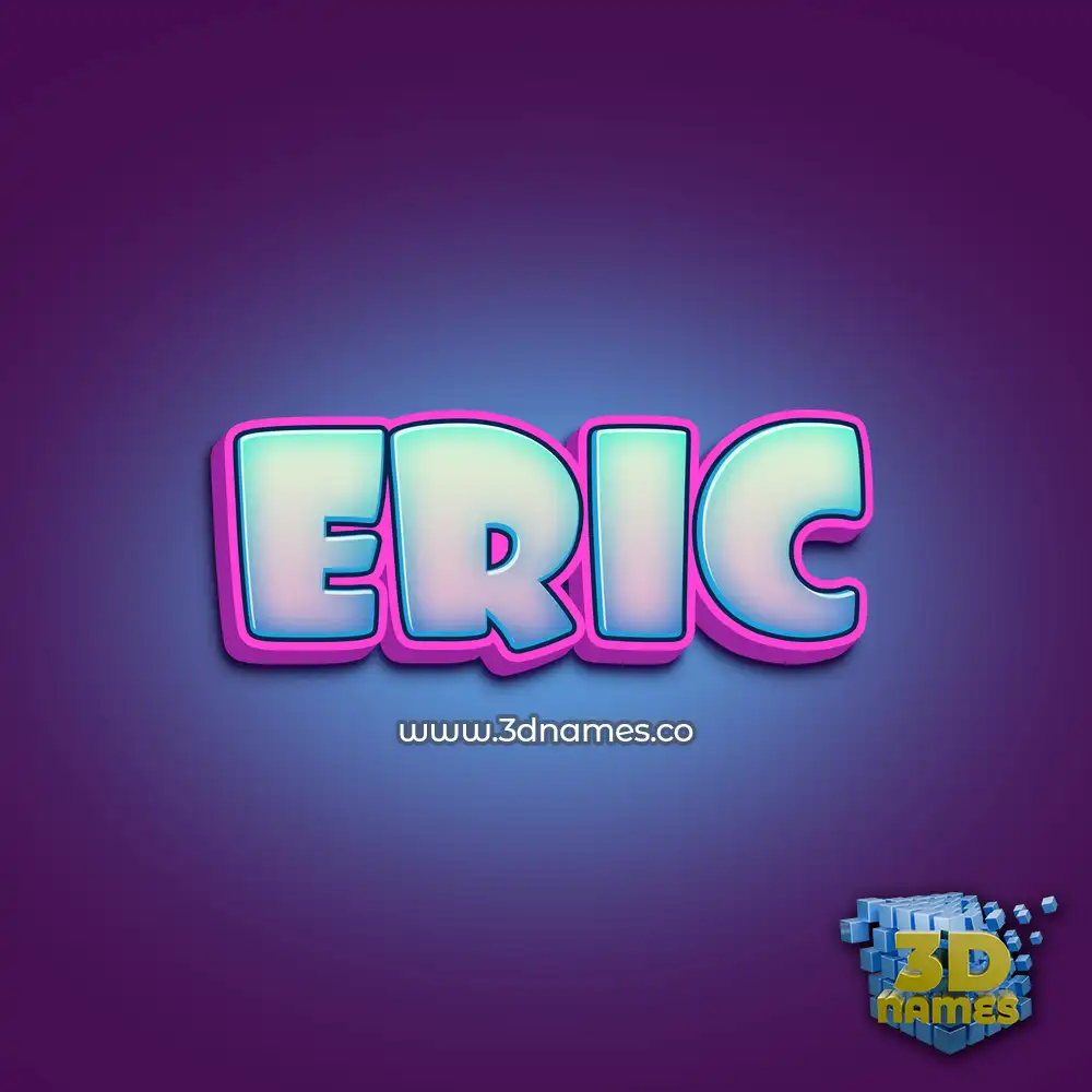 eric in Phat Purple style - 3D name wallpaper
