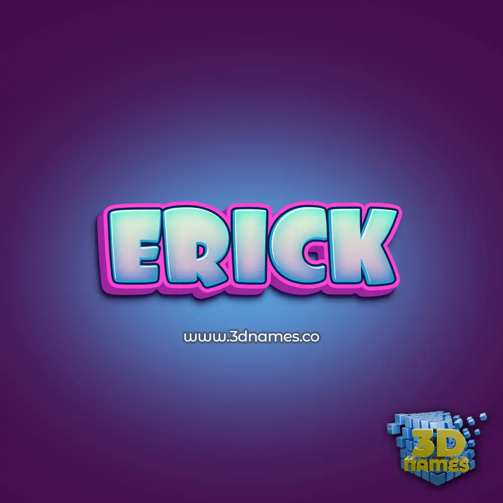 erick in Phat Purple style - 3D name wallpaper
