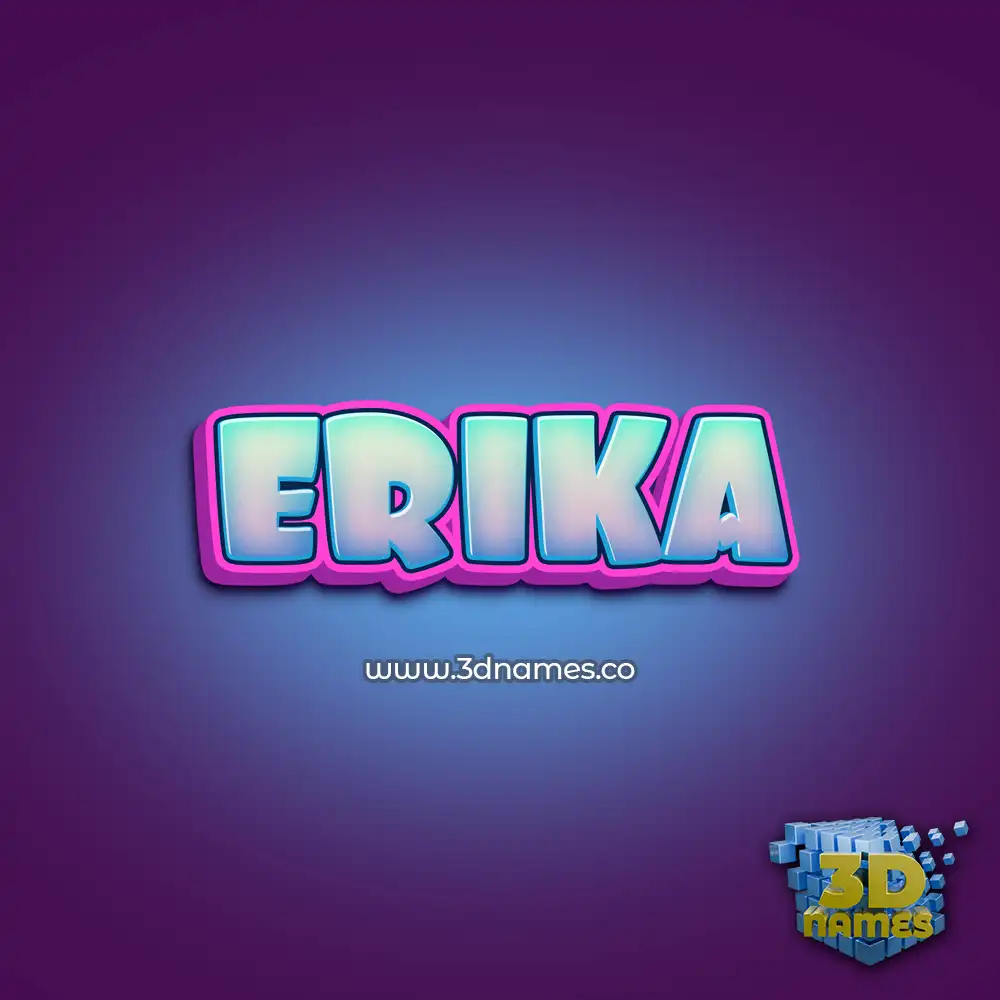 erika in Phat Purple style - 3D name wallpaper