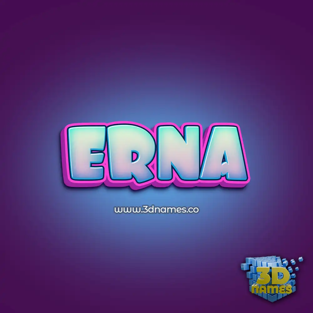 erna in Phat Purple style - 3D name wallpaper