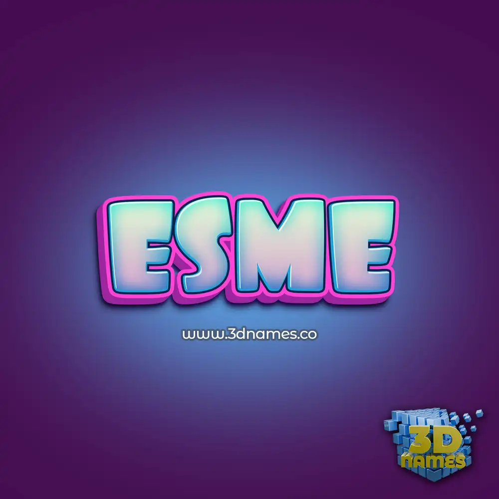 esme in Phat Purple style - 3D name wallpaper