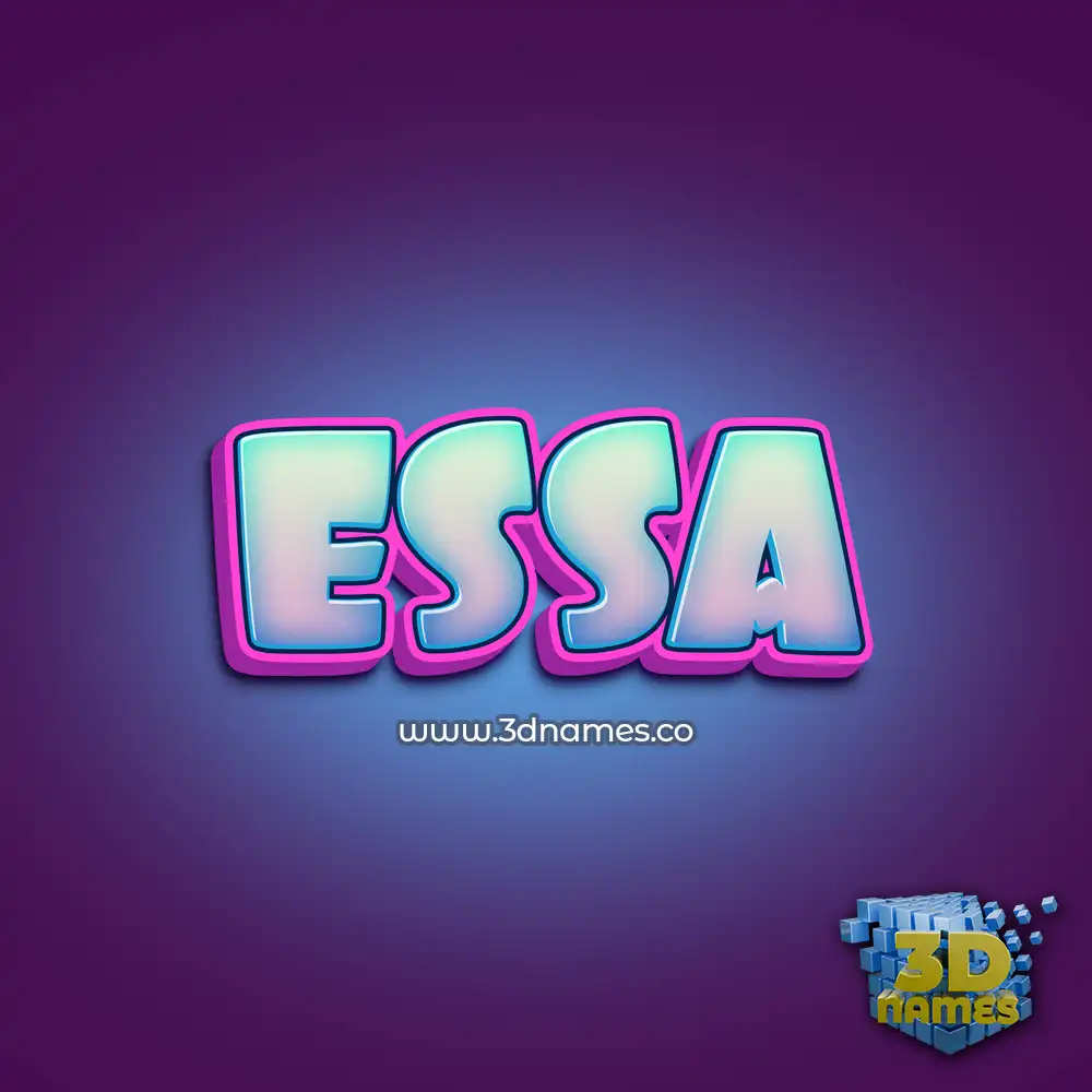 essa in Phat Purple style - 3D name wallpaper