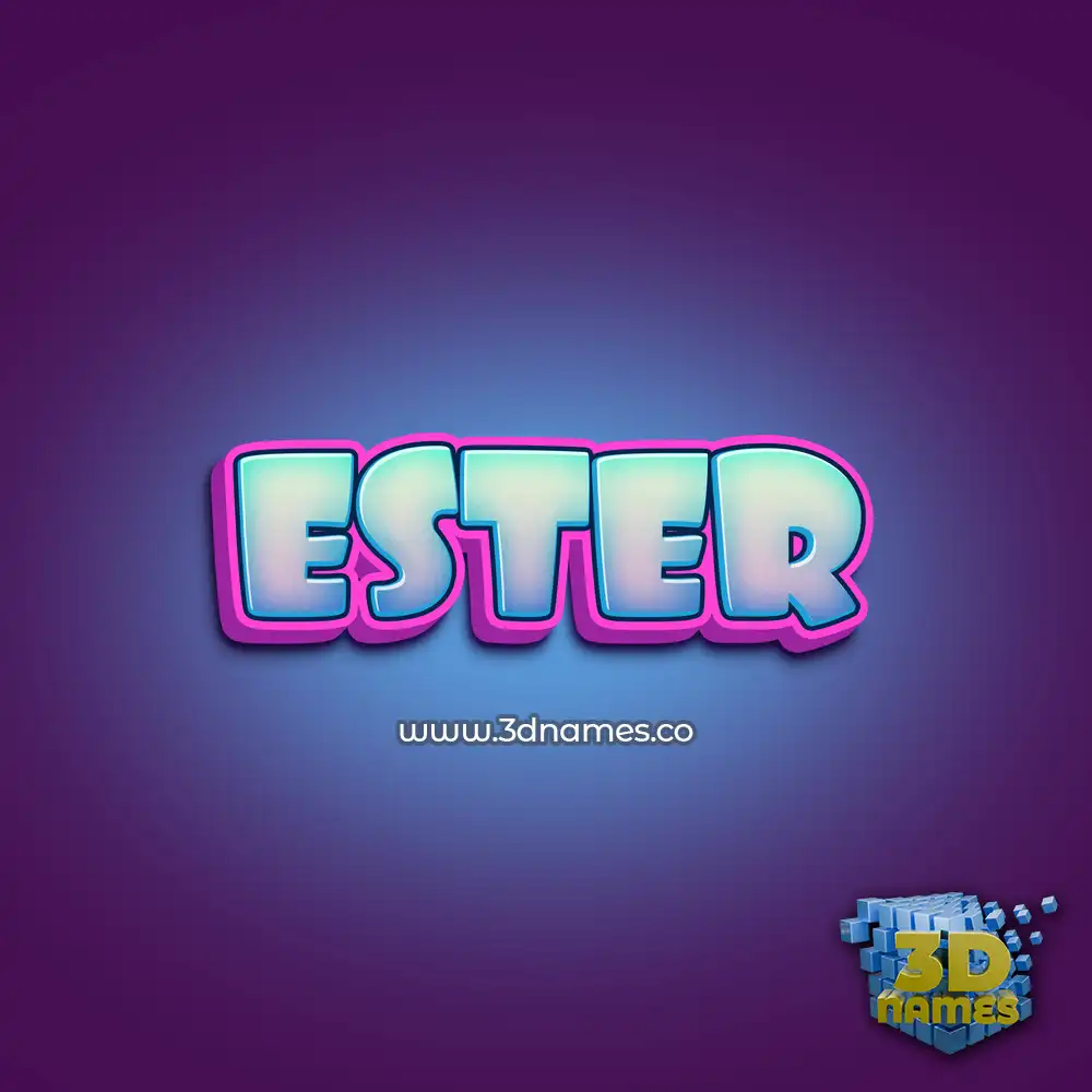 ester in Phat Purple style - 3D name wallpaper