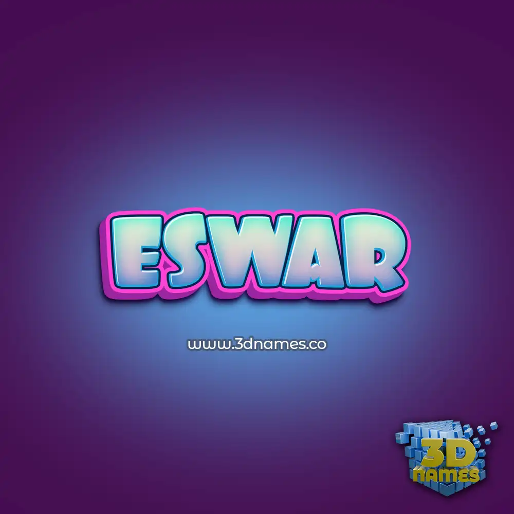 eswar in Phat Purple style - 3D name wallpaper
