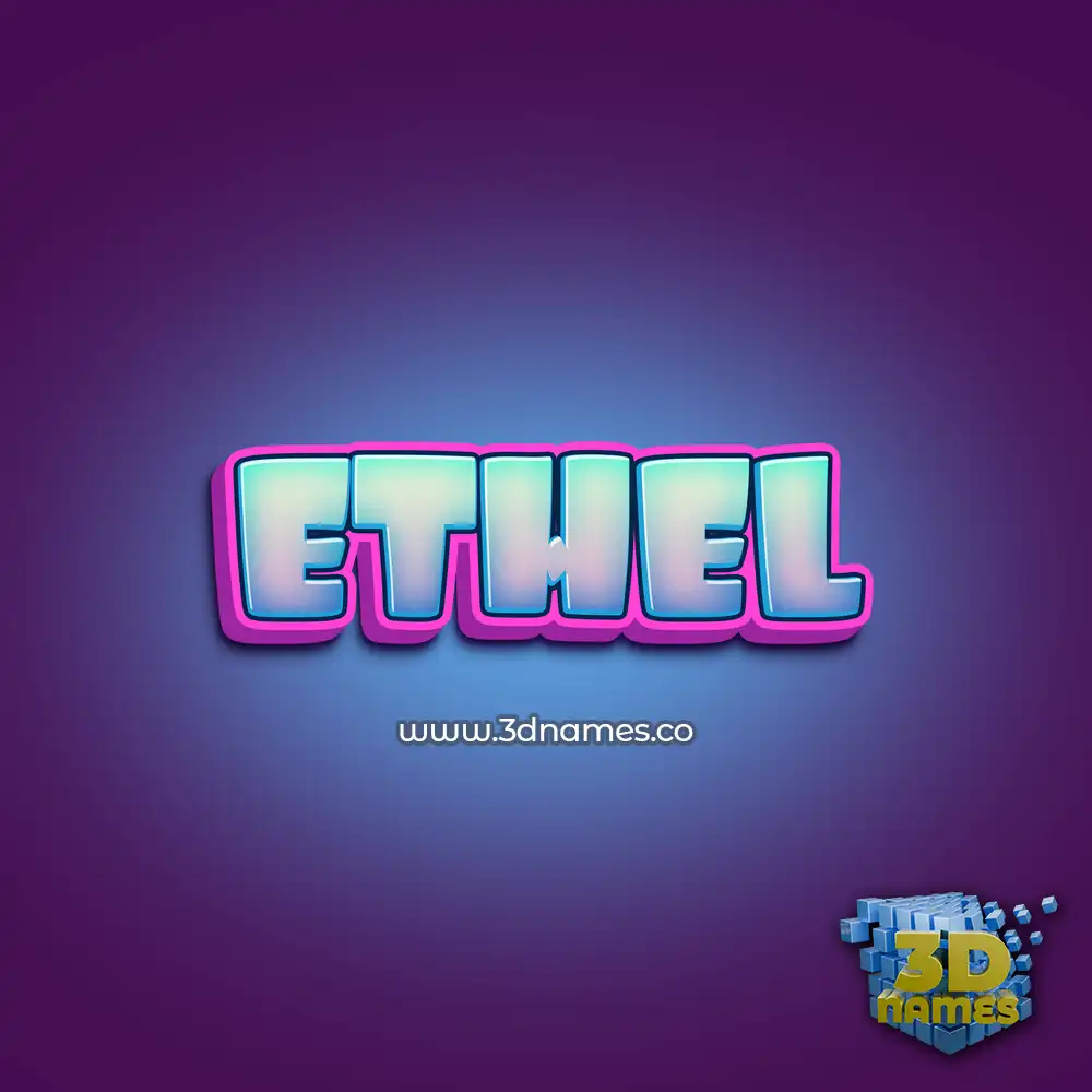 ethel in Phat Purple style - 3D name wallpaper