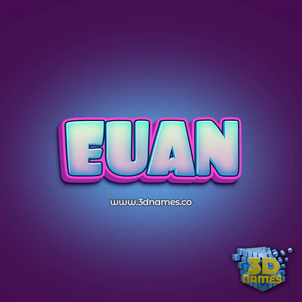 euan in Phat Purple style - 3D name wallpaper